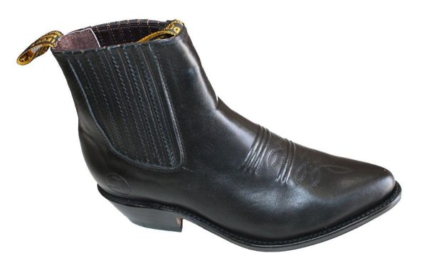 5-2.jpg Men's Genuine Leather Chelsea Ankle Boots Pointed Toe Western Dress Boots