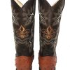 Men's Cowboy Boots Ostrich Print Leather Western Rodeo Botas Liga de Avestruz