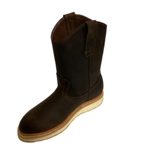 Men Work Boots Genuine Cowhide Non Slipper Rubber Sole Handcrafted