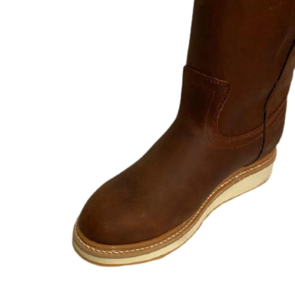 Men Work Boots Genuine Cowhide Non Slipper Rubber Sole Handcrafted