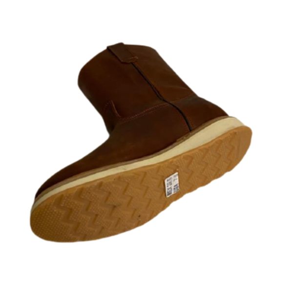 Men Work Boots Genuine Cowhide Non Slipper Rubber Sole Handcrafted