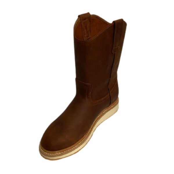 Men Work Boots Genuine Cowhide Non Slipper Rubber Sole Handcrafted