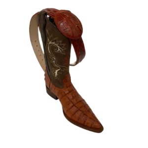 6-1.jpg Men Western Boots Genuine Cowhide Crocodile Print With Matching Belt