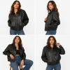 Women Classic Bomber Jacket Soft Genuine Lamb Leather Brand New