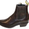 9-1.jpg Men's Genuine Leather Chelsea Ankle Boots Pointed Toe Western Dress Boots