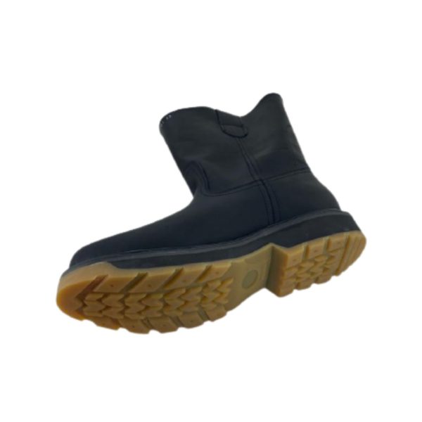 Black-3.jpg Men Handcrafted Toe Boots Genuine Cowhide Pull Up Leather Work Around