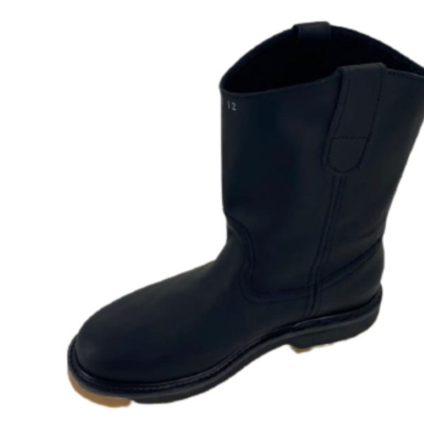 Black-4.jpg Men Handcrafted Toe Boots Genuine Cowhide Pull Up Leather Work Around
