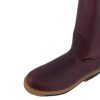 Burgundy-1.jpg Men Handcrafted Toe Boots Genuine Cowhide Pull Up Leather Work Around