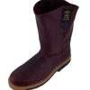 Burgundy.jpg Men Handcrafted Toe Boots Genuine Cowhide Pull Up Leather Work Around
