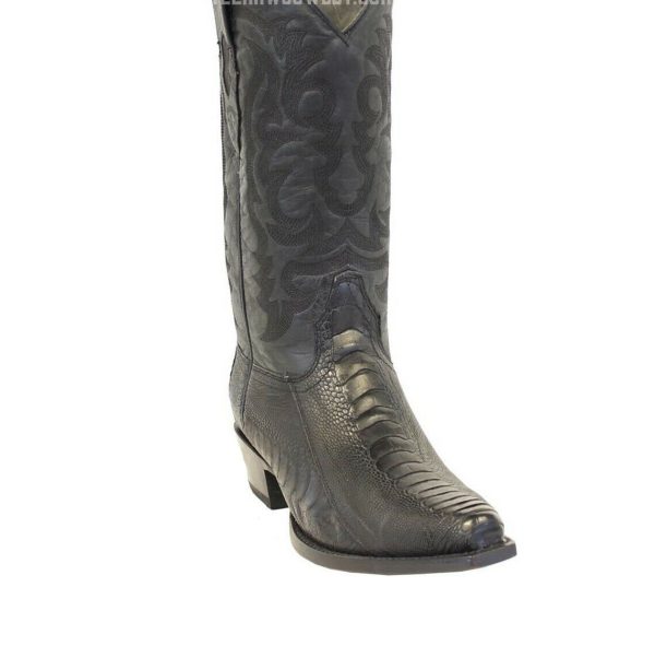 Men’s Los Altos Genuine Ostrich Leg Leather Snip Toe Boots Handcrafted