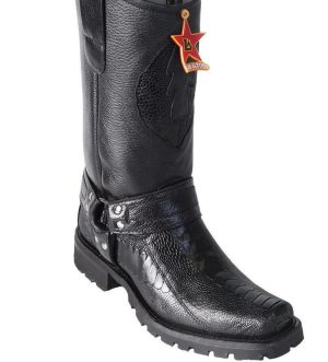 Men's Los Altos Ostrich Leg Motorcycle Boots Handmade Style 55T0505