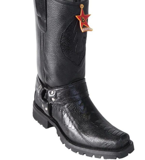 Mens-Los-Altos-Ostrich-Leg-Motorcycle-Boots-Handmade-Style-55T0505.jpg Men's Los Altos Ostrich Leg Motorcycle Boots Handmade Style 55T0505