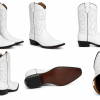 Men Genuine Cowhide J Toe Western Cowboy Boots Handcrafted