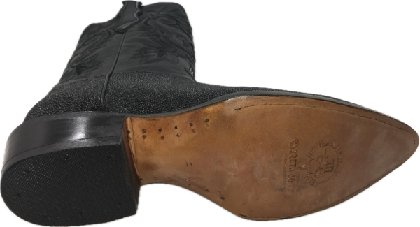Subject-200.png Men's Genuine Cowhide Stingray Print Western Cowboy J Toe Boots Handcraft