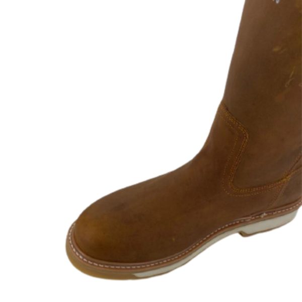 Tan-1.jpg Men Handcrafted Toe Boots Genuine Cowhide Pull Up Leather Work Around