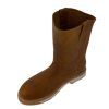 Tan.jpg Men Handcrafted Toe Boots Genuine Cowhide Pull Up Leather Work Around