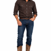 Tan.png Men's Genuine Leather Western Cowboy Boots Square Toe Embroidered Riding Boots