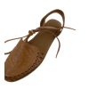 Tan-Sandal-1.jpg Women Mexican Sandal Soft Leather With Warp Up Straps