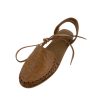 Tan-Sandal-4.jpg Women Mexican Sandal Soft Leather With Warp Up Straps