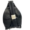 Unisex Leather Backpack Super Soft Black Genuine Cowhide Sling Style