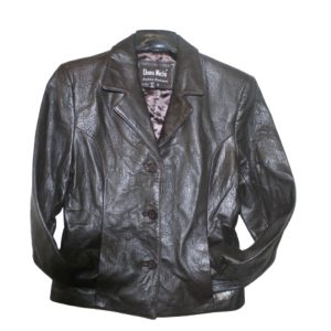 Women Brown Leather Jacket-Sexy Crop Genuine Half Belt Motorcycle Biker Jacket