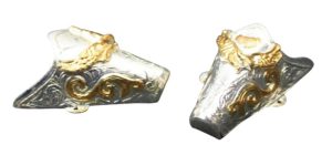 Boot Tips Set - Eagle Gold Tone Nickel Plated Southwestern