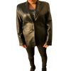 Women Jacket Genuine Soft Lamb Buttons Closure Jacket