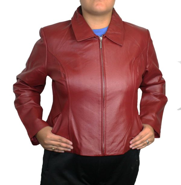 Womens-Soft-Genuine-Leather-Short-Zipper-Closure-Fitted-Big-Sizes-jacket.jpg Women's Soft Genuine Leather Short Zipper Closure Fitted Big Sizes Jacket