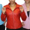 Women's Soft Genuine Leather Short Zipper Closure Fitted Jacket Style # 315