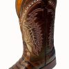 belly2.jpeg Men's Genuine Cowhide Coco Belly Print Leather Square Toe Boots Handcrafted