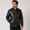 Men Zipper Closure Jacket Soft Lamb Leather Front Handcrafted