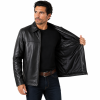 Men Zipper Closure Jacket Soft Lamb Leather Front Handcrafted
