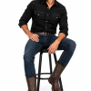 brown-1.png Men's Genuine Leather Western Cowboy Boots Square Toe Embroidered Riding Boots