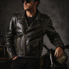 Men's Brown Distress Jacket Cow Hide Leather Motorcycle Jacket Great Price