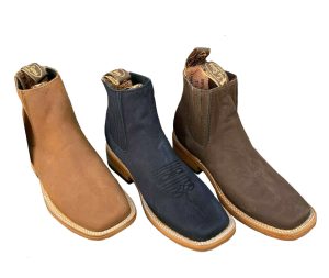 Men's Short Ankle Boots Square Toe Handcrafted Rodeo Cow Boy Boots