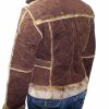 Ladies Suede Leather Jacket: Bonded Faux Fur Style 1221