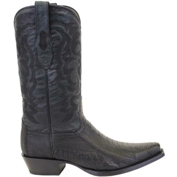 Men’s Los Altos Genuine Ostrich Leg Leather Snip Toe Boots Handcrafted