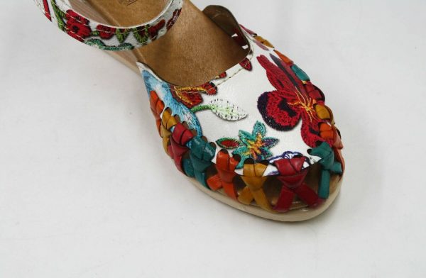 s-l1600-1-12-1.jpg Women Genuine Leather Espadrille Wedges Mexican Sandals with White Flower Paint