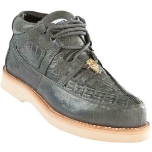 s-l1600-1-13-2.jpg Men's Wild West Shoes Caiman With Ostrich Casual Shoes Handcrafted Grey