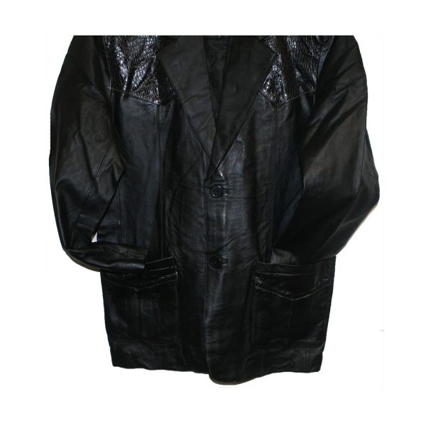 s-l1600-1-2-4.jpg Men Western Black Blazer Genuine Soft Leather Cowboy Handmade