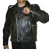 Men's Brown Distress Jacket Cow Hide Leather Motorcycle Jacket Great Price