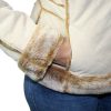 Ladies Suede Leather Jacket: Bonded Faux Fur Style 1221