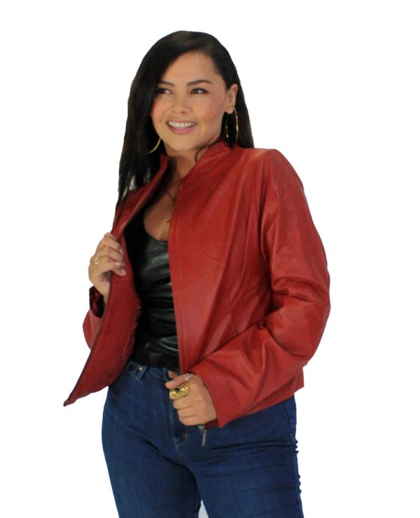 s-l1600-1-copy.jpg Women's Genuine Red Leather Napa Zipper Front Closure Jacket Handcrafted