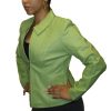 Women's Soft Genuine Leather Short Zipper Closure Fitted Jacket Style # 315