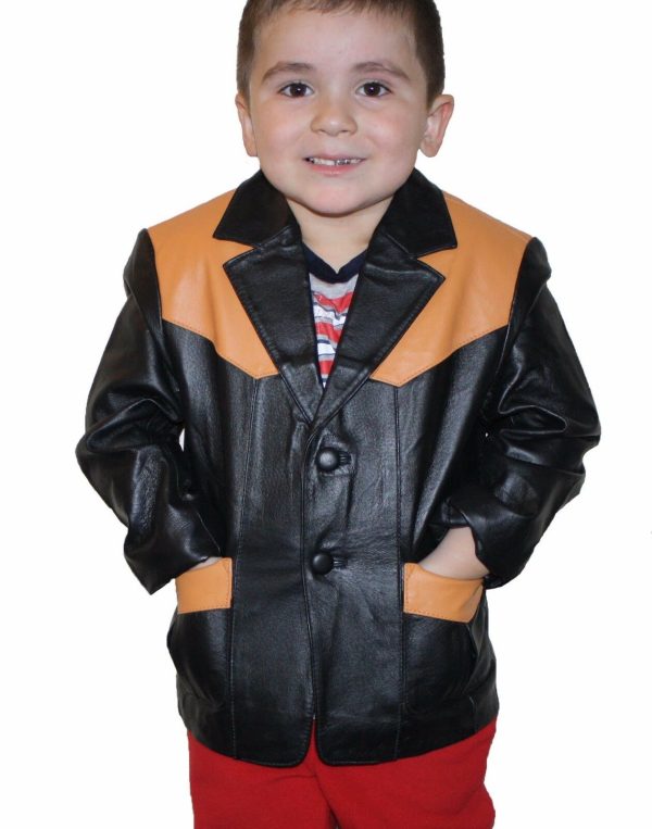 s-l1600-10-3.jpg Boys Genuine Leather Jacket Outerwear Buttons Blazers