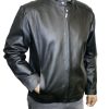 Men Biker Style Jacket Genuine Soft Leather Front Zipper Closure Fashion