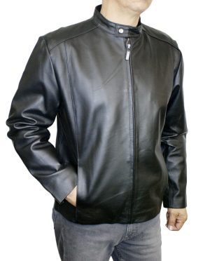 s-l1600-11-5.jpg Men Biker Style Jacket Genuine Soft Leather Front Zipper Closure Fashion