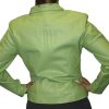 Women's Soft Genuine Leather Short Zipper Closure Fitted Jacket Style # 315