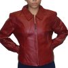Women's Soft Genuine Leather Short Zipper Closure Fitted Jacket Style # 315