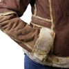 Ladies Suede Leather Jacket: Bonded Faux Fur Style 1221